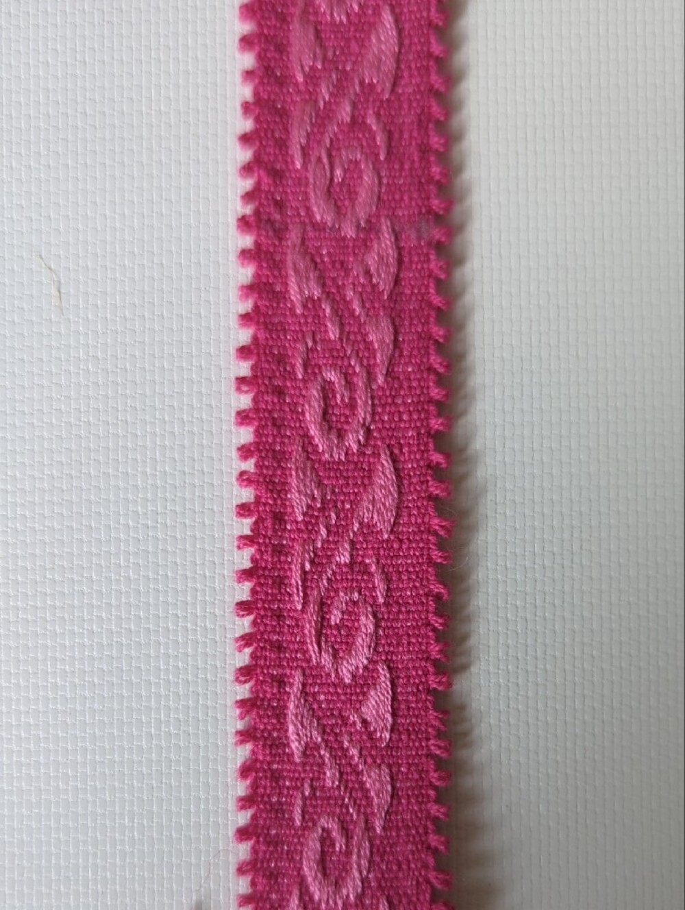 Pink Crochet Flower Trim & Pink Jacquard Ribbon Set - Picture 3 of 6